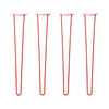 DIY Hairpin Legs Hairpin Legs 34" / Orange / Red / 3/8" Hairpin Legs Set of 4, 2-Rod Design - Orange-Red Powder Coated Finish
