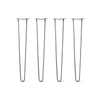 DIY Hairpin Legs Hairpin Legs 34" / Raw Steel / 1/2" Hairpin Legs Set of 4, 2-Rod Design - Raw Steel