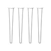 DIY Hairpin Legs Hairpin Legs 34" / Raw Steel / 3/8" Hairpin Legs Set of 4, 2-Rod Design - Raw Steel