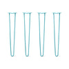 DIY Hairpin Legs Hairpin Legs 34" / Teal / 1/2" Hairpin Legs Set of 4, 2-Rod Design - Teal Powder Coated Finish