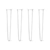 DIY Hairpin Legs Hairpin Legs 34" / White / 1/2" Hairpin Legs Set of 4, 2-Rod Design - White Powder Coated Finish