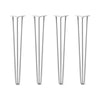 DIY Hairpin Legs Hairpin Legs 34" / White / 1/2" Hairpin Legs Set of 4, 3-Rod Design - White Powder Coated Finish