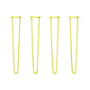 DIY Hairpin Legs Hairpin Legs 34" / Yellow / 1/2" Hairpin Legs Set of 4, 2-Rod Design - Yellow Powder Coated Finish
