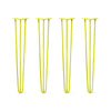 DIY Hairpin Legs Hairpin Legs 34" / Yellow / 3/8" Hairpin Legs Set of 4, 3-Rod Design - Yellow Powder Coated Finish