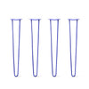 DIY Hairpin Legs Hairpin Legs 35" / Blue / 1/2" Hairpin Legs Set of 4, 2-Rod Design - Blue Powder Coated Finish