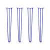 DIY Hairpin Legs Hairpin Legs 35" / Blue / 3/8" Hairpin Legs Set of 4, 3-Rod Design - Blue Powder Coated Finish