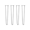 DIY Hairpin Legs Hairpin Legs 35" / Clear / 1/2" Hairpin Legs Set of 4, 2-Rod Design - Clear Coated Finish