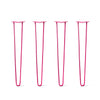 DIY Hairpin Legs Hairpin Legs 35" / Fuchsia / 1/2" Hairpin Legs Set of 4, 2-Rod Design - Fuchsia Powder Coated Finish