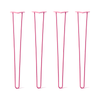 Hairpin Legs Set of 4, 2-Rod Design - Fuchsia Powder Coated Finish