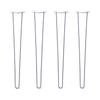 Hairpin Legs Set of 4, 2-Rod Design - Grey Powder Coated Finish