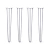 DIY Hairpin Legs Hairpin Legs 35" / Grey / 3/8" Hairpin Legs Set of 4, 3-Rod Design - Grey Powder Coated Finish