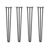 DIY Hairpin Legs Hairpin Legs 35" / Jet Black Satin / 1/2" Hairpin Legs Set of 4, 3-Rod Design - Jet Black Satin Powder Coated Finish