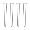 DIY Hairpin Legs Hairpin Legs 35" / Jet Black Satin / 3/8" Hairpin Legs Set of 4, 2-Rod Design - Jet Black Satin Powder Coated Finish