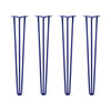 DIY Hairpin Legs Hairpin Legs 35" / Midnight Blue (Navy) / 1/2" Hairpin Legs Set of 4, 3-Rod Design - Midnight Blue (Navy) Powder Coated Finish