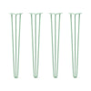 DIY Hairpin Legs Hairpin Legs 35" / Mint / 1/2" Hairpin Legs Set of 4, 3-Rod Design - Mint Powder Coated Finish