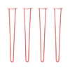 DIY Hairpin Legs Hairpin Legs 35" / Orange / Red / 3/8" Hairpin Legs Set of 4, 2-Rod Design - Orange-Red Powder Coated Finish