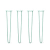 DIY Hairpin Legs Hairpin Legs 35" / Turquoise / 1/2" Hairpin Legs Set of 4, 2-Rod Design - Turquoise Powder Coated Finish