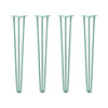 DIY Hairpin Legs Hairpin Legs 35" / Turquoise / 1/2" Hairpin Legs Set of 4, 3-Rod Design - Turquoise Powder Coated Finish