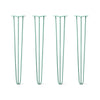 DIY Hairpin Legs Hairpin Legs 35" / Turquoise / 3/8" Hairpin Legs Set of 4, 3-Rod Design - Turquoise Powder Coated Finish