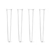 DIY Hairpin Legs Hairpin Legs 35" / White / 1/2" Hairpin Legs Set of 4, 2-Rod Design - White Powder Coated Finish