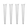 DIY Hairpin Legs Hairpin Legs 35" / White / 1/2" Hairpin Legs Set of 4, 3-Rod Design - White Powder Coated Finish