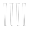 DIY Hairpin Legs Hairpin Legs 35" / White / 3/8" Hairpin Legs Set of 4, 2-Rod Design - White Powder Coated Finish