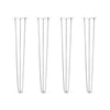 DIY Hairpin Legs Hairpin Legs 35" / White / 3/8" Hairpin Legs Set of 4, 3-Rod Design - White Powder Coated Finish
