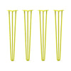 DIY Hairpin Legs Hairpin Legs 35" / Yellow / 1/2" Hairpin Legs Set of 4, 3-Rod Design - Yellow Powder Coated Finish