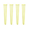 DIY Hairpin Legs Hairpin Legs 35" / Yellow / 3/8" Hairpin Legs Set of 4, 3-Rod Design - Yellow Powder Coated Finish