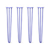 DIY Hairpin Legs Hairpin Legs 36" / Blue / 3/8" Hairpin Legs Set of 4, 3-Rod Design - Blue Powder Coated Finish
