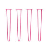 Hairpin Legs Set of 4, 2-Rod Design - Fuchsia Powder Coated Finish