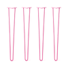 Hairpin Legs Set of 4, 2-Rod Design - Fuchsia Powder Coated Finish