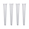 DIY Hairpin Legs Hairpin Legs 36" / Grey / 1/2" Hairpin Legs Set of 4, 3-Rod Design - Grey Powder Coated Finish