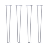 Hairpin Legs Set of 4, 2-Rod Design - Grey Powder Coated Finish