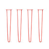 DIY Hairpin Legs Hairpin Legs 36" / Orange / Red / 1/2" Hairpin Legs Set of 4, 2-Rod Design - Orange-Red Powder Coated Finish