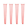 DIY Hairpin Legs Hairpin Legs 36" / Orange / Red / 3/8" Hairpin Legs Set of 4, 3-Rod Design - Orange-Red Powder Coated Finish