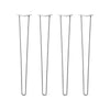 DIY Hairpin Legs Hairpin Legs 36" / Raw Steel / 3/8" Hairpin Legs Set of 4, 2-Rod Design - Raw Steel