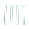 DIY Hairpin Legs Hairpin Legs 36" / Turquoise / 1/2" Hairpin Legs Set of 4, 2-Rod Design - Turquoise Powder Coated Finish