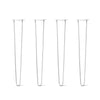 DIY Hairpin Legs Hairpin Legs 36" / White / 1/2" Hairpin Legs Set of 4, 2-Rod Design - White Powder Coated Finish