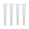DIY Hairpin Legs Hairpin Legs 36" / White / 1/2" Hairpin Legs Set of 4, 3-Rod Design - White Powder Coated Finish