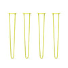 DIY Hairpin Legs Hairpin Legs 36" / Yellow / 1/2" Hairpin Legs Set of 4, 2-Rod Design - Yellow Powder Coated Finish
