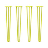 DIY Hairpin Legs Hairpin Legs 36" / Yellow / 1/2" Hairpin Legs Set of 4, 3-Rod Design - Yellow Powder Coated Finish