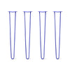 DIY Hairpin Legs Hairpin Legs 37" / Blue / 1/2" Hairpin Legs Set of 4, 2-Rod Design - Blue Powder Coated Finish