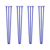 DIY Hairpin Legs Hairpin Legs 37" / Blue / 1/2" Hairpin Legs Set of 4, 3-Rod Design - Blue Powder Coated Finish