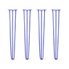 DIY Hairpin Legs Hairpin Legs 37" / Blue / 3/8" Hairpin Legs Set of 4, 3-Rod Design - Blue Powder Coated Finish