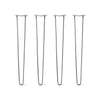 DIY Hairpin Legs Hairpin Legs 37" / Clear / 1/2" Hairpin Legs Set of 4, 2-Rod Design - Clear Coated Finish