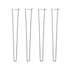 DIY Hairpin Legs Hairpin Legs 37" / Clear / 3/8" Hairpin Legs Set of 4, 2-Rod Design - Clear Coated Finish