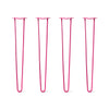 Hairpin Legs Set of 4, 2-Rod Design - Fuchsia Powder Coated Finish