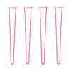 Hairpin Legs Set of 4, 2-Rod Design - Fuchsia Powder Coated Finish