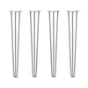 DIY Hairpin Legs Hairpin Legs 37" / Grey / 1/2" Hairpin Legs Set of 4, 3-Rod Design - Grey Powder Coated Finish